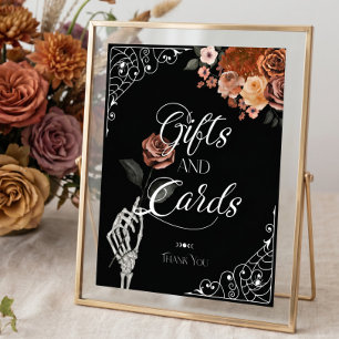 Til Death Watercolor Skeleton Rose Gifts & Cards Poster