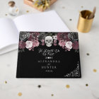 Til Death Watercolor Skull Rose Gothic Wedding