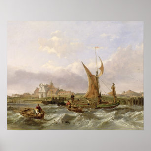 Tilbury Fort - Wind Against the Tide, 1853 (oil on Poster