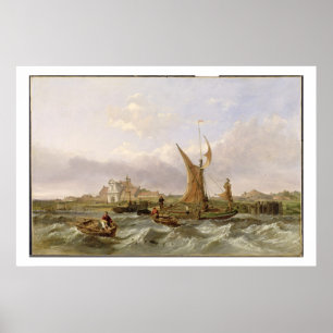 Tilbury Fort - Wind Against the Tide, 1853 (oil on Poster