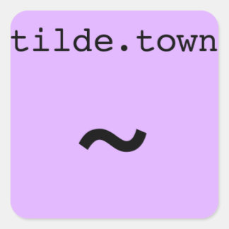 tilde.town little square sticker