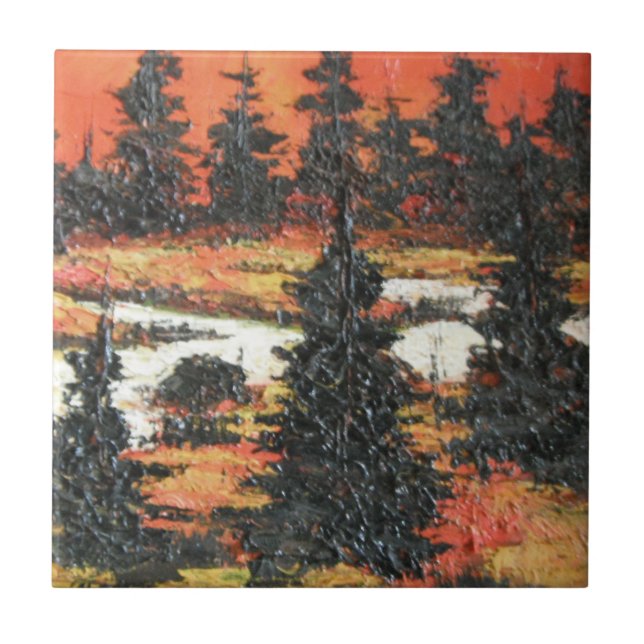 Tile Ann Hayes Painting Tree Delight (Front)