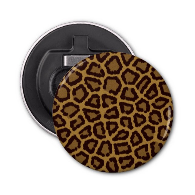 Tile background with a leopard fur bottle opener (Front)