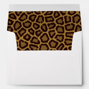 Tile background with a leopard fur envelopes
