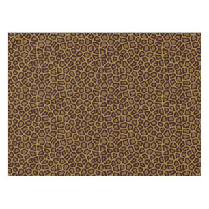 Tile background with a leopard fur tablecloth