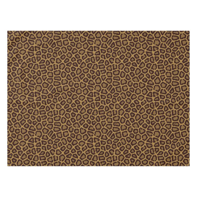 Tile background with a leopard fur tablecloth (Front (Horizontal))