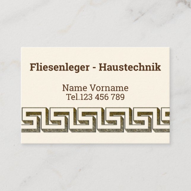 tile business card (Front)
