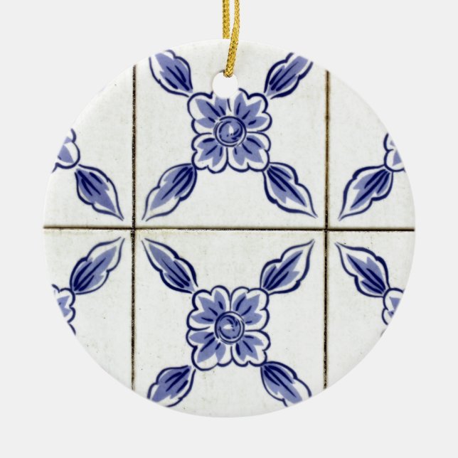 tile ceramic tree decoration (Front)