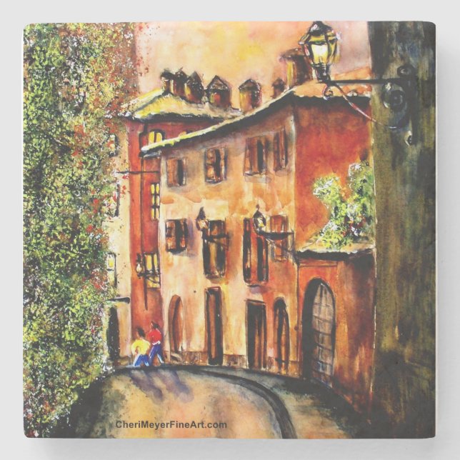 Tile Coaster - Italian Streetwalkers (Front)