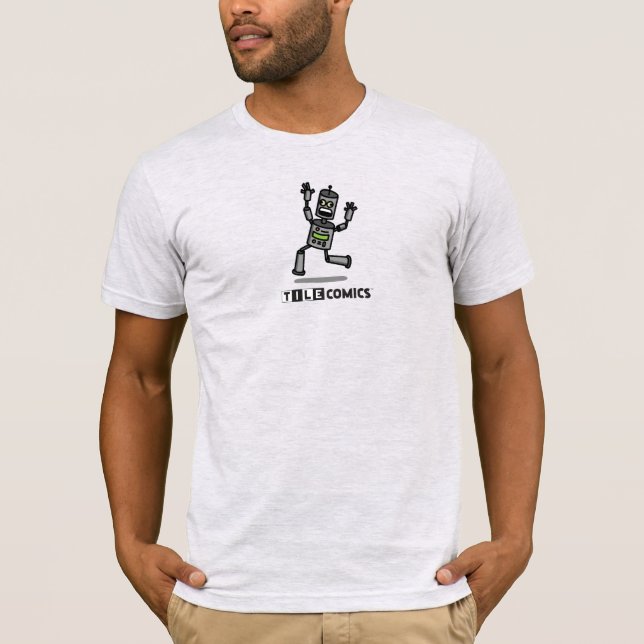 Tile Comics - High-Quality T-Shirt with Robot (Front)