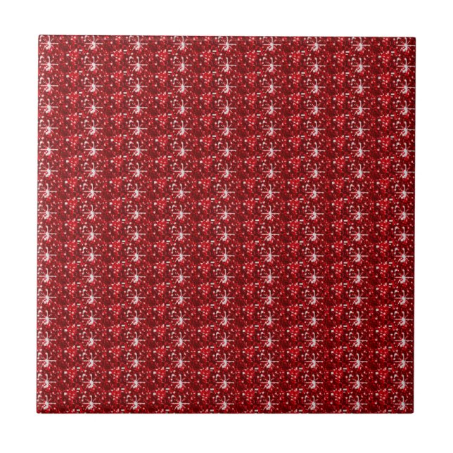 Tile Dark Red Glitter (Front)