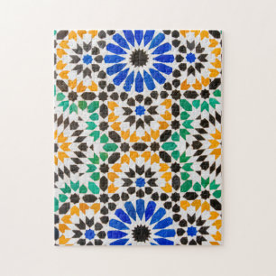 Tile decoration at Bahia Palace Jigsaw Puzzle