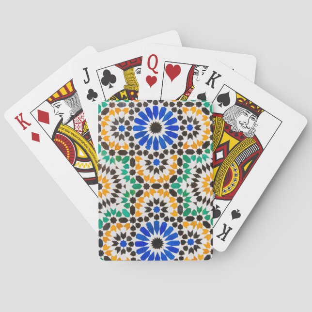 Tile decoration at Bahia Palace Playing Cards (Back)