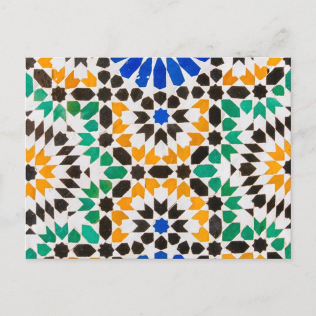 Tile decoration at Bahia Palace Postcard (Front)