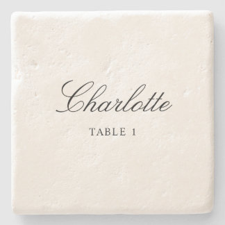 Tile Escort Card Unique Elegant Wedding Place Card Stone Coaster