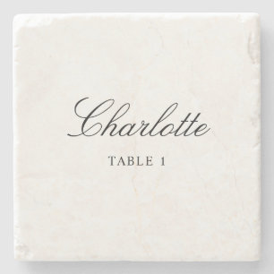 Tile Escort Card Unique Elegant Wedding Place Card Stone Coaster