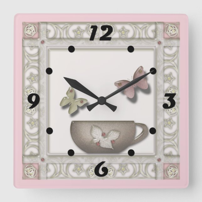Tile for the kitchen . square wall clock (Front)