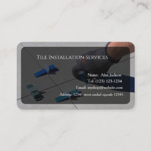 Tile Installation Services Business card editable