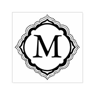 Tile Monogram Self-inking Stamp