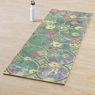 Tile Monogram Wildflowers Yoga Mat