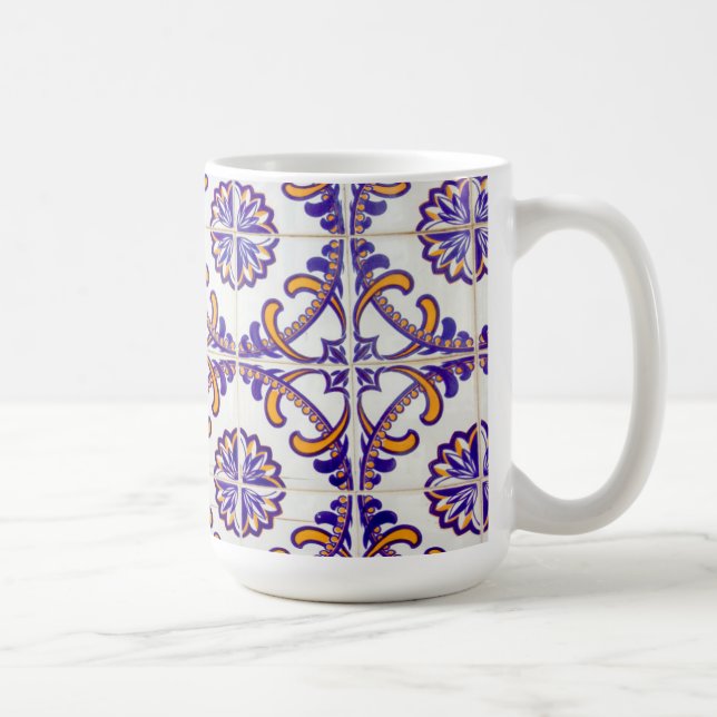 Tile pattern close-up, Portugal Coffee Mug (Right)