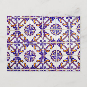 Tile pattern close-up, Portugal Postcard