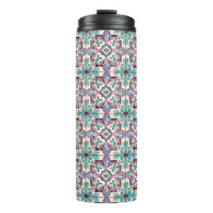 Tile Pattern Thermal Tumbler