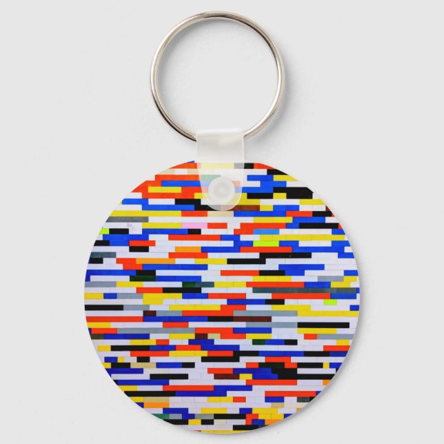 Tile Primary Colour Building Blocks Key Ring (Front)