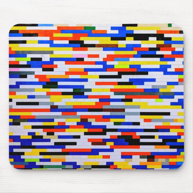 Tile Primary Colour Building Blocks Mouse Pad (Front)