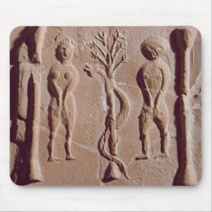 Tile representing Adam and Eve, Roman Mouse Pad