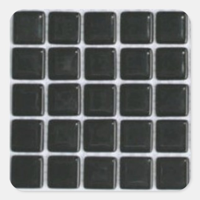 tile-sticker-black-glass-squares square sticker (Front)