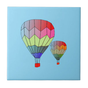 Tile - Striped Hot Air Balloons