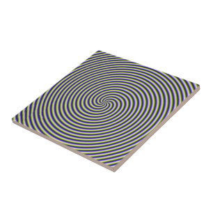 Tile  Swirl in Green Blue and Violet