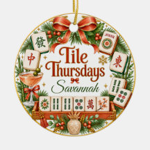 Tile Thursdays Mahjong Ornament Mahjong Club Gift