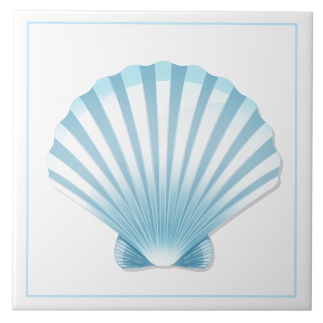 Tile Trivet-Blue Shell (Front)
