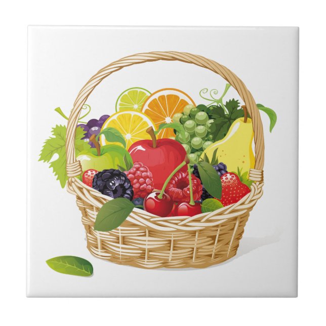 Tile Trivet-Fruit Basket (Front)