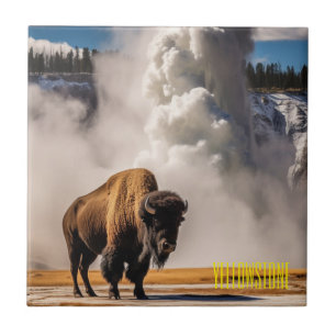 Tile Trivet-Yellowstone Buffalo