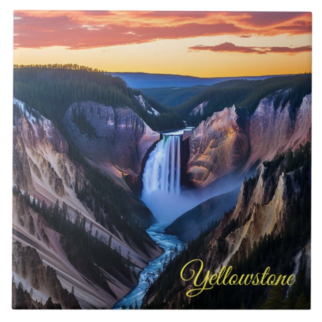 Tile Trivet-Yellowstone Falls (Front)