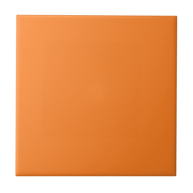 Tile with Bright Orange Background (Front)