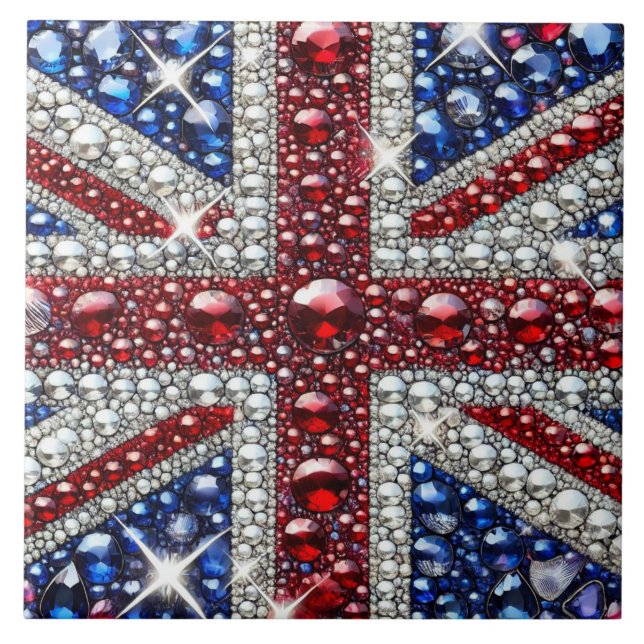 Tile with British Colours modern Design (Front)