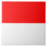 Tile with flag of Indonesia<br><div class="desc">This decorative tile featuring the flag of Indonesia is a bold and versatile piece that beautifully celebrates national identity. With its striking red and white design, this tile showcases the simplicity and strength of Indonesia’s flag in a way that’s perfect for both personal and public settings. Whether used as wall...</div>