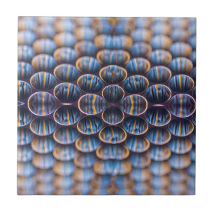 Tile with Futuristic Abstract Honeycomb Design