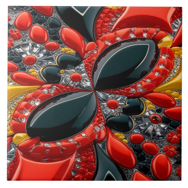 Tile with Germany Colours modern Design (Front)