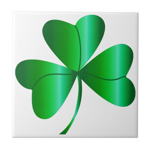 Tile with Green Shamrock (Front)