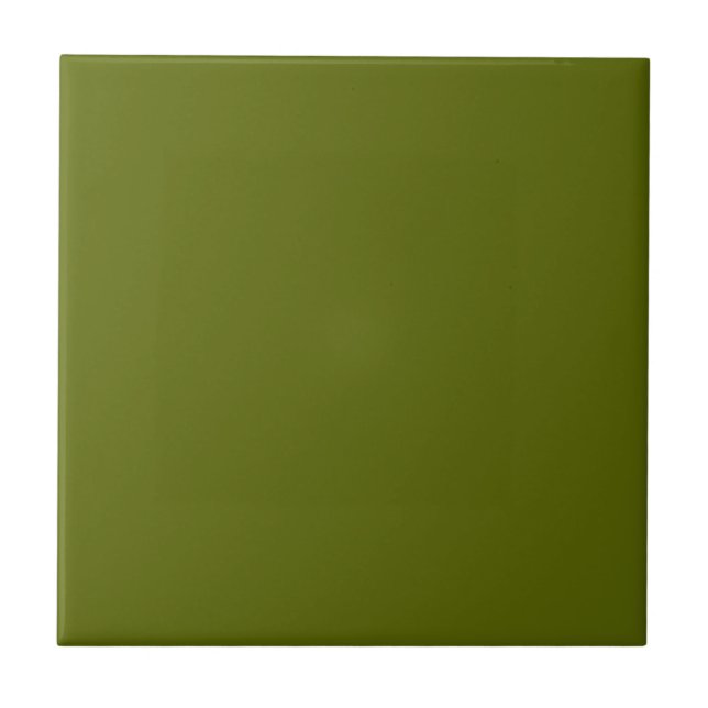 Tile with Olive Green Background (Front)