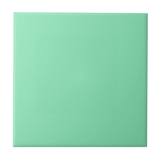 Tile with Pastel Mint Green Background (Front)