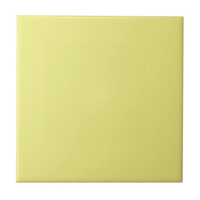 Tile with Pastel Yellow Background (Front)