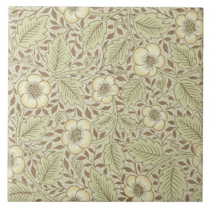 Tile with wallpaper design by William Morris 1887