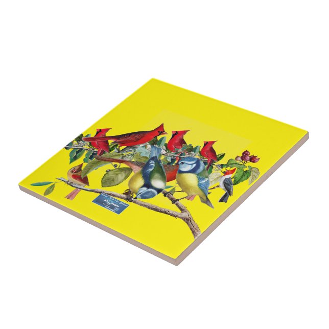 Tile Yellow(Bird Tree) RFPMDesigns ©️2024 (Side)