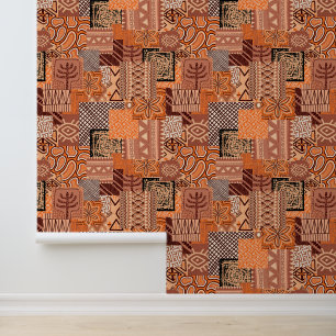 tiled African style themed Wallpaper
